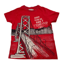 Load image into Gallery viewer, Boys Zara, cotton t-shirt, suspension bridge, wash fade, FUC, size 5,  