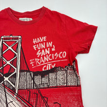 Load image into Gallery viewer, Boys Zara, cotton t-shirt, suspension bridge, wash fade, FUC, size 5,  