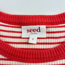 Load image into Gallery viewer, Girls Seed, striped stretch cotton heritage singlet, GUC, size 7,  