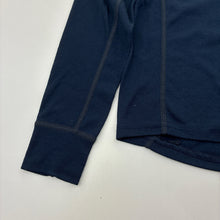 Load image into Gallery viewer, Unisex Macpac, navy fleece lined long sleeve thermal top, pilling, FUC, size 8,  