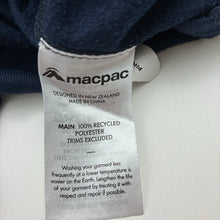 Load image into Gallery viewer, Unisex Macpac, navy fleece lined long sleeve thermal top, pilling, FUC, size 8,  