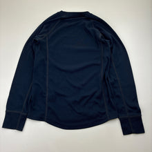 Load image into Gallery viewer, Unisex Macpac, navy fleece lined long sleeve thermal top, pilling, FUC, size 8,  
