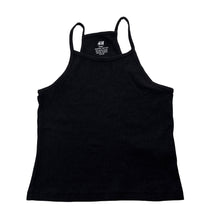 Load image into Gallery viewer, Girls H&amp;M, black stretch organic cotton ribbed singlet, GUC, size 9-10,  