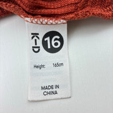 Load image into Gallery viewer, Girls KID, rust ribbed cropped long sleeve top, GUC, size 16,  