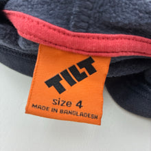 Load image into Gallery viewer, Boys Tilt, cotton blend fleece lined hoodie, wash fade, pilling, FUC, size 4,  