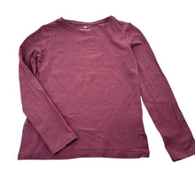 Load image into Gallery viewer, Unisex H&amp;M, burgundy stretch cotton long sleeve t-shirt, GUC, size 7-8,  