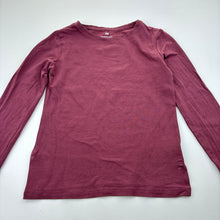 Load image into Gallery viewer, Unisex H&amp;M, burgundy stretch cotton long sleeve t-shirt, GUC, size 7-8,  