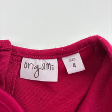 Load image into Gallery viewer, Girls Origami, striped ribbed long sleeve dress, pilling, FUC, size 4, L: 55cm