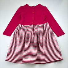 Load image into Gallery viewer, Girls Origami, striped ribbed long sleeve dress, pilling, FUC, size 4, L: 55cm