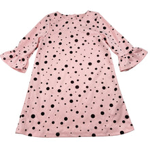 Load image into Gallery viewer, Girls Milkshake, pink long sleeve dress, polka dots, FUC, size 4, L: 50.5cm
