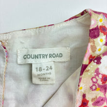 Load image into Gallery viewer, Girls Country Road, lined floral cotton dress, FUC, size 2, L: 45.5cm