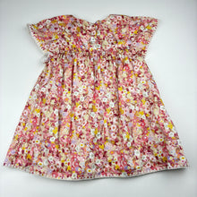 Load image into Gallery viewer, Girls Country Road, lined floral cotton dress, FUC, size 2, L: 45.5cm