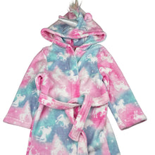 Load image into Gallery viewer, Girls Brilliant Basics, bath robe / dressing gown, embroidered, unicorn, GUC, size 4,  
