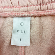 Load image into Gallery viewer, Girls Target, cotton blend fleece lined track pants, elasticated, GUC, size 8,  