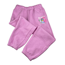 Load image into Gallery viewer, Girls Bluey, cotton blend fleece lined track pants, elasticated, *drawcord missing*, FUC, size 5,  