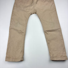 Load image into Gallery viewer, Unisex H&amp;M, tan stretch cotton pants, elasticated, minor marks, FUC, size 4,  