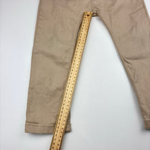 Load image into Gallery viewer, Unisex H&amp;M, tan stretch cotton pants, elasticated, minor marks, FUC, size 4,  