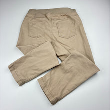 Load image into Gallery viewer, Unisex H&amp;M, tan stretch cotton pants, elasticated, minor marks, FUC, size 4,  