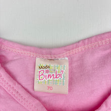 Load image into Gallery viewer, Girls Moda Bimbi, pink cotton romper, bear, EUC, size 00,  