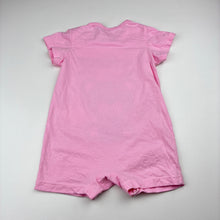 Load image into Gallery viewer, Girls Moda Bimbi, pink cotton romper, bear, EUC, size 00,  