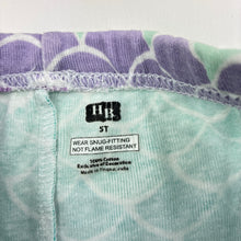 Load image into Gallery viewer, Girls HB, cotton pyjama pants, mermaid, wash fade, FUC, size 5,  