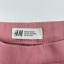 Load image into Gallery viewer, Girls H&amp;M, pink cotton blend pants, elasticated, GUC, size 5,  