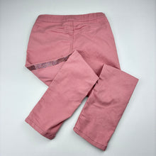 Load image into Gallery viewer, Girls H&amp;M, pink cotton blend pants, elasticated, GUC, size 5,  