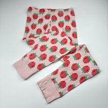 Load image into Gallery viewer, Girls Target, stretch organic cotton pyjama pants, strawberries, FUC, size 7,  