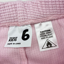 Load image into Gallery viewer, Girls Cotton On, pink cotton blend waffle pyjama pants, GUC, size 6,  