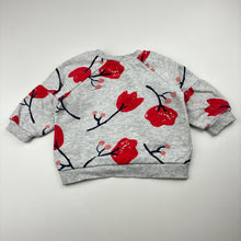 Load image into Gallery viewer, Girls Marquise, floral cotton fleece lined sweater, FUC, size 0,  