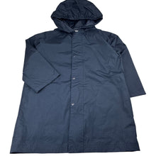 Load image into Gallery viewer, Unisex Brilliant Basics, navy lightweight waterproof hooded jacket, EUC, size 4-6,  