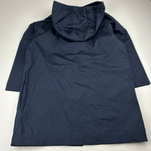 Load image into Gallery viewer, Unisex Brilliant Basics, navy lightweight waterproof hooded jacket, EUC, size 4-6,  