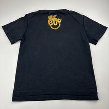 Load image into Gallery viewer, Boys BOY LONDON, black t-shirt, embroidered, wash fade, FUC, size 6,  