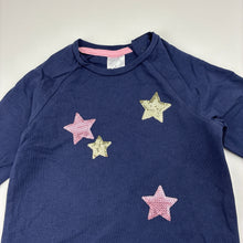 Load image into Gallery viewer, Girls Target, navy cotton sequin long sleeve t-shirt, GUC, size 2,  