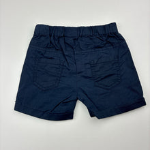 Load image into Gallery viewer, Boys iDO by MINICONF, navy chino shorts, elasticated, GUC, size 00,  