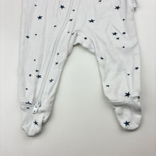 Load image into Gallery viewer, Unisex purebaby, white organic cotton zip coverall, GUC, size 0000,  