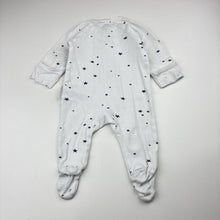 Load image into Gallery viewer, Unisex purebaby, white organic cotton zip coverall, GUC, size 0000,  