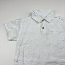 Load image into Gallery viewer, Boys Zara, white cotton collared top, FUC, size 2,  