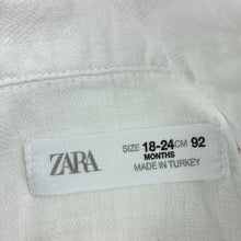 Load image into Gallery viewer, Boys Zara, white cotton collared top, FUC, size 2,  