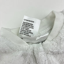 Load image into Gallery viewer, Unisex tiny little wonders, white cotton blend zip fleece coverall, FUC, size 000,  
