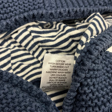 Load image into Gallery viewer, Unisex Target, navy cotton knit hooded cardigan, wash fade, FUC, size 1,  