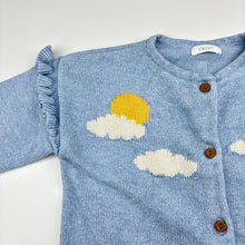 Load image into Gallery viewer, Girls Next, cotton knit cardigan, embroidered, sheep, FUC, size 2-3,  