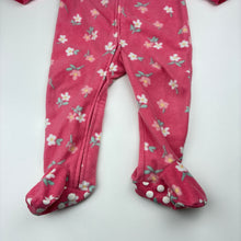 Load image into Gallery viewer, Girls Dymples, floral zip fleece coverall, FUC, size 1,  