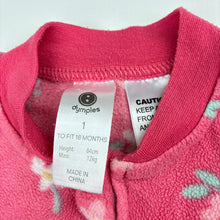 Load image into Gallery viewer, Girls Dymples, floral zip fleece coverall, FUC, size 1,  