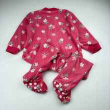 Load image into Gallery viewer, Girls Dymples, floral zip fleece coverall, FUC, size 1,  
