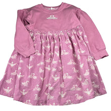 Load image into Gallery viewer, Girls Milkshake, cotton blend fleece lined long sleeve dress, embroidered, minor marks, FUC, size 8, L: 65cm