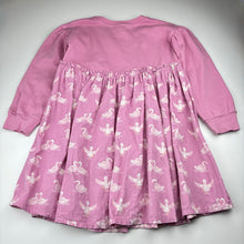 Load image into Gallery viewer, Girls Milkshake, cotton blend fleece lined long sleeve dress, embroidered, minor marks, FUC, size 8, L: 65cm