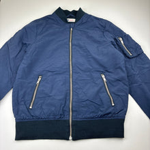 Load image into Gallery viewer, Boys H&amp;M, navy zip bomber jacket, pilling, FUC, size 12,  