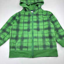 Load image into Gallery viewer, Boys H+T, check cotton blend zip fleece lined hoodie, GUC, size 4,  