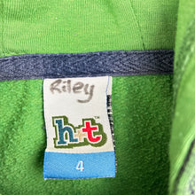 Load image into Gallery viewer, Boys H+T, check cotton blend zip fleece lined hoodie, GUC, size 4,  